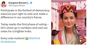 Every vote matters, says Kangana Ranaut