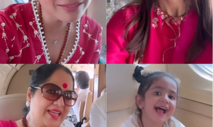 Shilpa, Shamita enjoy ‘family time’ as they visit Vaishno Devi; drop videos from helicopter