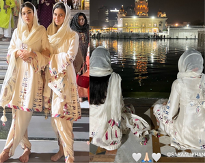 Sara Ali Khan twins with her ‘soul sister’ as they visit Delhi’s Bangla Sahib Gurdwara