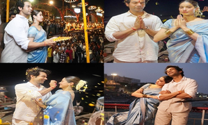 Rajkummar, Janhvi perform Ganga aarti in Varanasi ahead of ‘Mr & Mrs Mahi’ release