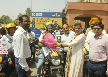 District Admin and Rapido’s joint Effort to revolutionise Voter Transport: Free Bike Taxi Rides and Voter Awareness Rally during General Elections 2024