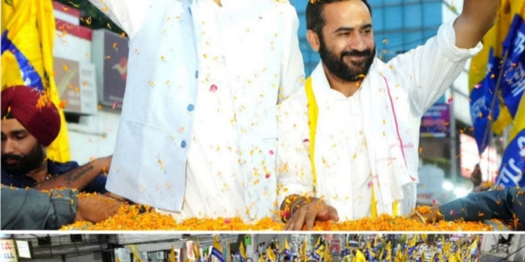 CM Bhagwant Singh Mann’s roadshow at Barnala witnessed huge crowds