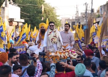 MP Raghav Chadha campaigned for Sri Anandpur Sahib candidate Malvinder Singh Kang, appealed to the people to send Kang to Parliament