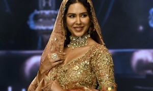 Sonam Bajwa turns into ‘royal Punjabi bride’ as she walks the runway in lehenga