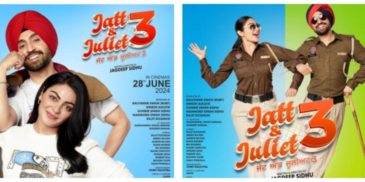 Diljit Dosanjh & Neeru Bajwa’s ‘Jatt & Juliet 3’ to release worldwide on June 28