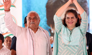 Haryana: Congress leads on 5 seats, BJP on 4, AAP 1