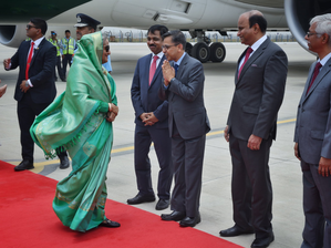 Bangladesh PM Sheikh Hasina arrives for PM Modi’s swearing-in ceremony