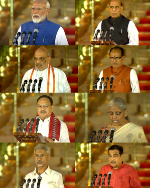 Beginning of Modi 3.0: New NDA govt takes shape, PM Modi along with Cabinet takes oath