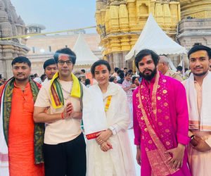 Rajkummar Rao, Patralekha seek Lord Shiva’s blessings at Kashi Vishwanath