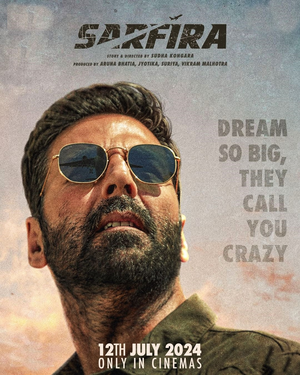 Akshay Kumar sports rugged look with stubble, polygonal shades in ‘Sarfira’ poster