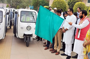Haryana CM flags off 50 new EVs for garbage collection in Gurugram