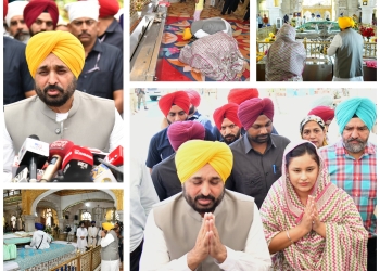CM pays obeisance at Gurudwara Singh Shaheedan in Mohali