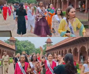 Beauties from 30 countries say ‘wah Taj’ as they visit Taj Mahal