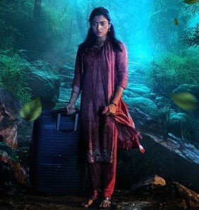 Rashmika Mandanna discovers large suitcase full of money in first look from ‘Kubera’