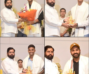 Maha govt felicitates Rohit Sharma, Surya, Dube & Jaiswal at Vidhan Bhavan