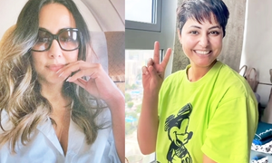 Hina Khan shares transition video, says let’s smile more, ‘ain’t giving up’