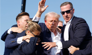 Trump removed from election rally after incident