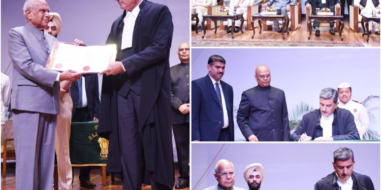 Punjab Governor administered oath of office to Justice Sheel Nagu as Chief Justice of Punjab & Haryana High Court