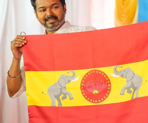 Tamil superstar-turned-politician Vijay unveils party flag