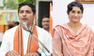 Rescue hero meets wrestling star: BJP's Yogesh Bairagi and Congress' Vinesh Phogat to face off in Julana