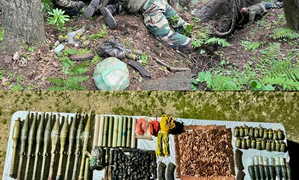 Huge quantity of arms & ammunition recovered in J&K's Kupwara