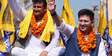 AAP Candidate Pawan Fauji Files Nomination with Rajya Sabha MP Raghav Chadha Present