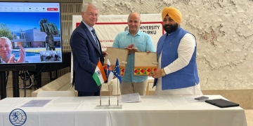 Harjot Singh Bains exchange MoU with Finnish Ambassador for primary teacher training