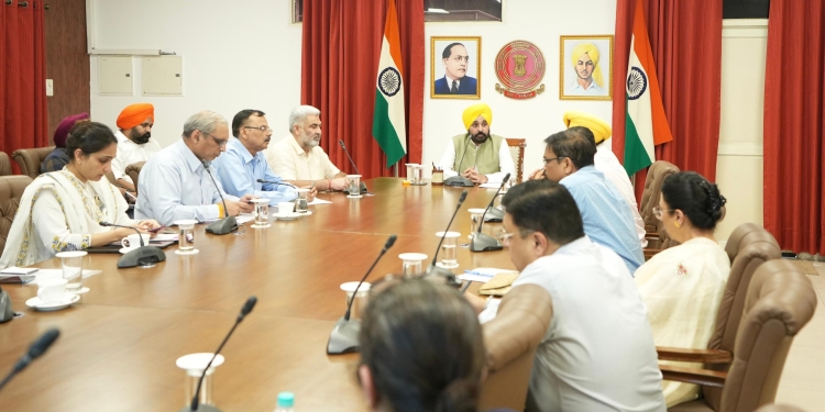 Punjab CM Mann Demonstrates Unwavering Commitment, Chairs Key Meet After Hospital Release