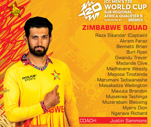 Zimbabwe name two uncapped players in squad for Men’s T20 WC regional qualifier