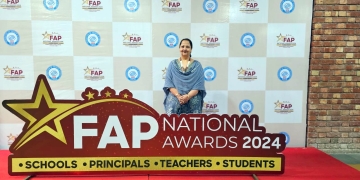 Gian Jyoti School Principal Gian Jyot horned with FAP National Award