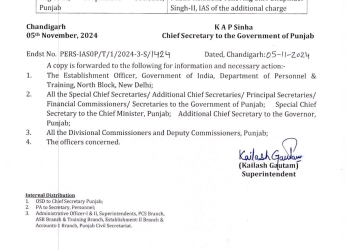 Breaking News: Administrative Reshuffle; Vimal Kumar Setia became the new Director of Information and Public Relations Department