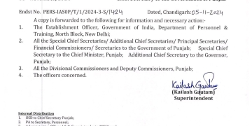 Breaking News: Administrative Reshuffle; Vimal Kumar Setia became the new Director of Information and Public Relations Department