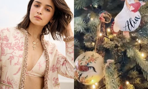 Alia Bhatt kicks off December by installing christmas tree with Raha’s name