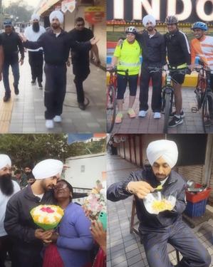 Diljit Dosanjh enjoys Indori Poha, advises followers to wake up early and cycle