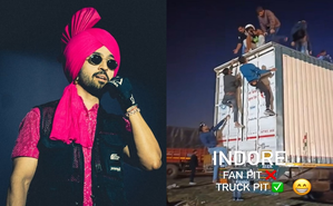 Diljit shares hilarious image of fans climbing on truck’s roof to get a glimpse of concert