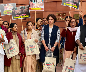 Priyanka Gandhi brings ‘Bangladesh’ bag, a day after row over ‘Palestine’ tag