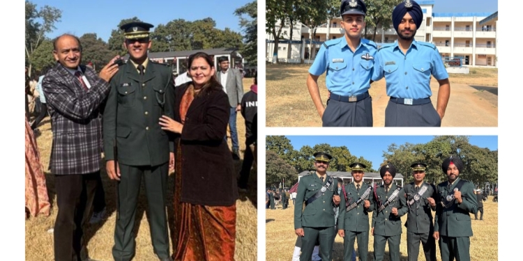 EIGHT YOUNG OFFICERS FROM PUNJAB COMMISSIONED INTO INDIAN ARMY & AIR FORCE
