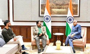 BCCI official Rajeev Shukla, Kohli meet VP Dhankhar in New Delhi