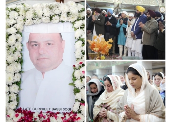PEOPLE FROM ALL WALKS OF LIFE ATTEND BHOG & ANTIM ARDAS OF MLA GURPREET BASSI GOGI