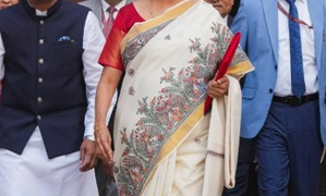 FM Sitharaman dons handloom silk saree gifted by Padma awardee on Budget day