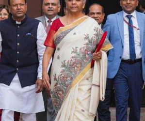 FM Sitharaman dons handloom silk saree gifted by Padma awardee on Budget day