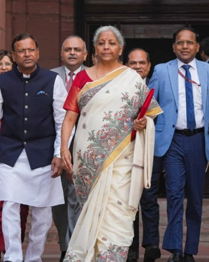 FM Sitharaman dons handloom silk saree gifted by Padma awardee on Budget day