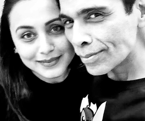 Karan Johar, Rani Mukerji spread monochrome magic in selfie