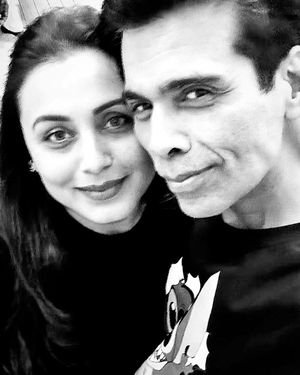 Karan Johar, Rani Mukerji spread monochrome magic in selfie