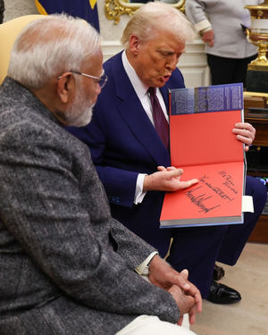 Trump gifts signed copy of his book to PM Modi, says ‘You are great’