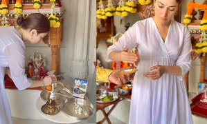 Tamannaah Bhatia offers prayers to Lord Shiva during Maha Shivratri