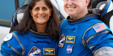Stranded US astronauts return to Earth, after nine months in space