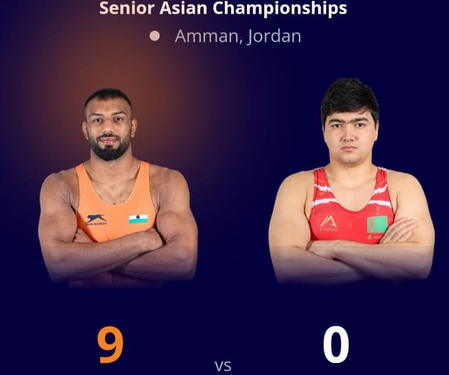 Nitish shines as India wins second bronze medal at Senior Asian Wrestling Championship 2025