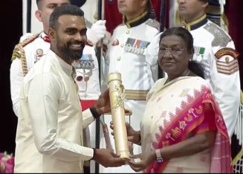 Hockey India congratulate PR Sreejesh on receiving the prestigious Padma Bhushan