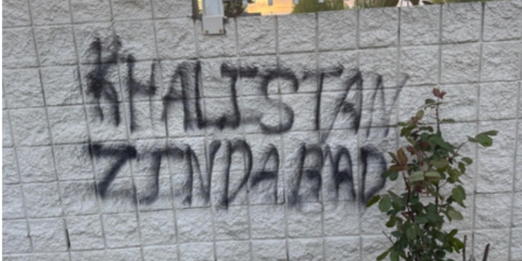 Gurdwara in Canada vandalised with pro-Khalistan graffiti